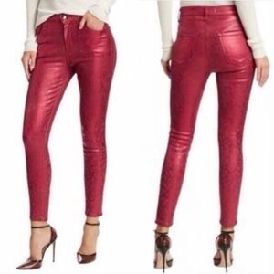 J Brand Alana Coated Skinny Crop Jeans In Opium Jagged Python 23